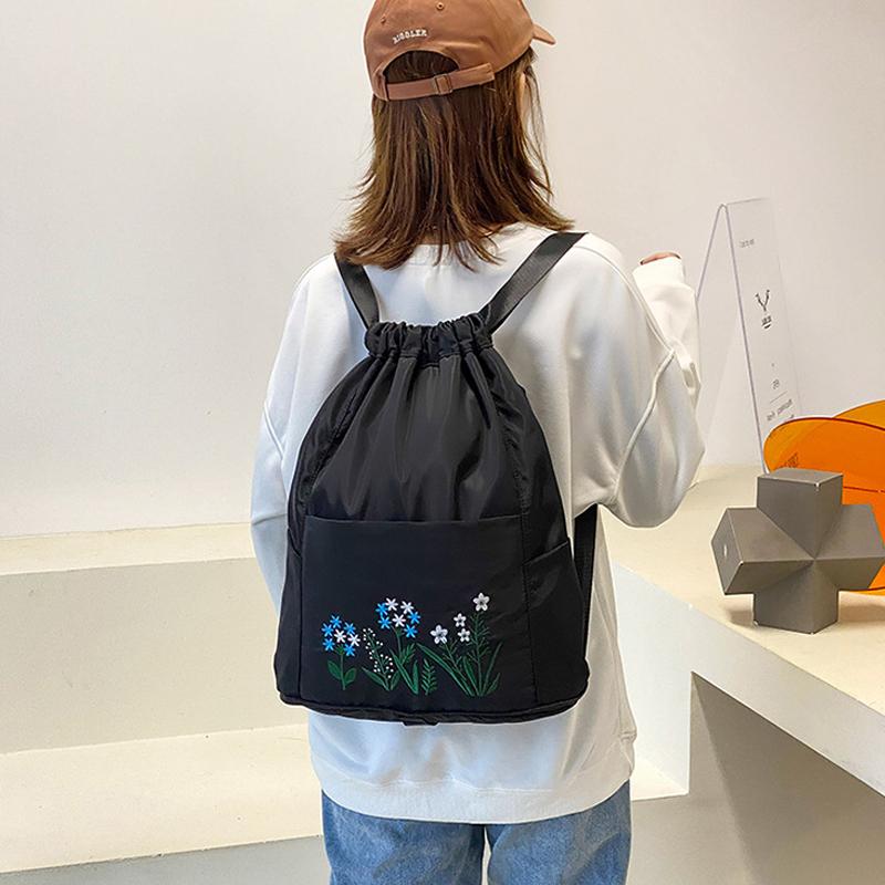Multifunctional travel backpack with drawstring and embroidery | Bowlift
