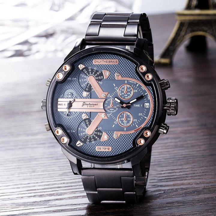 BowLift | Stainless Steel Chronograph Quartz Watch – Elegant Men’s Luxury Timepiece