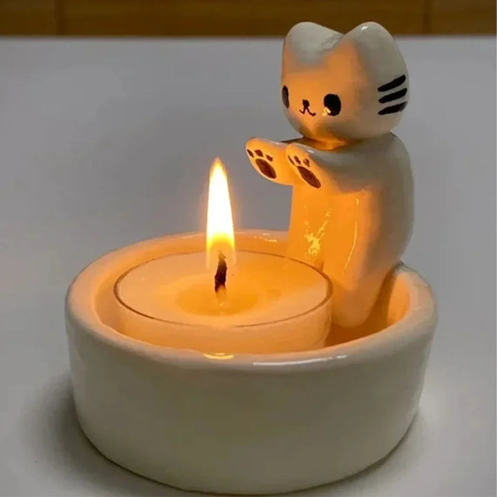 Cute Cat Candle Holder | Bowlift
