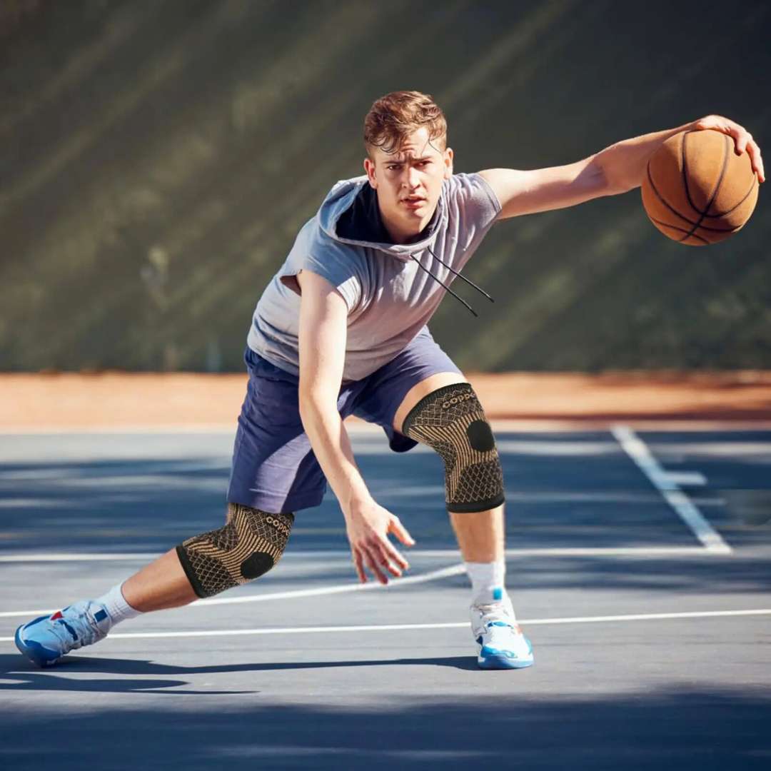 CopperFlex Knee Compression Sleeve | for Pain Relief - Support - Mobility - perfect for Athletes, Arthritis, Seniors, and Injury Recovery Bowlift