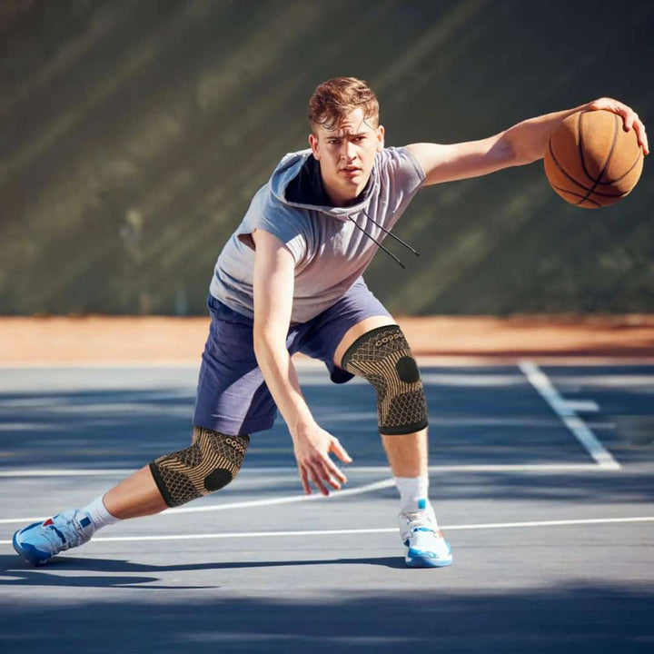 CopperFlex Knee Compression Sleeve | for Pain Relief - Support - Mobility - perfect for Athletes, Arthritis, Seniors, and Injury Recovery Bowlift