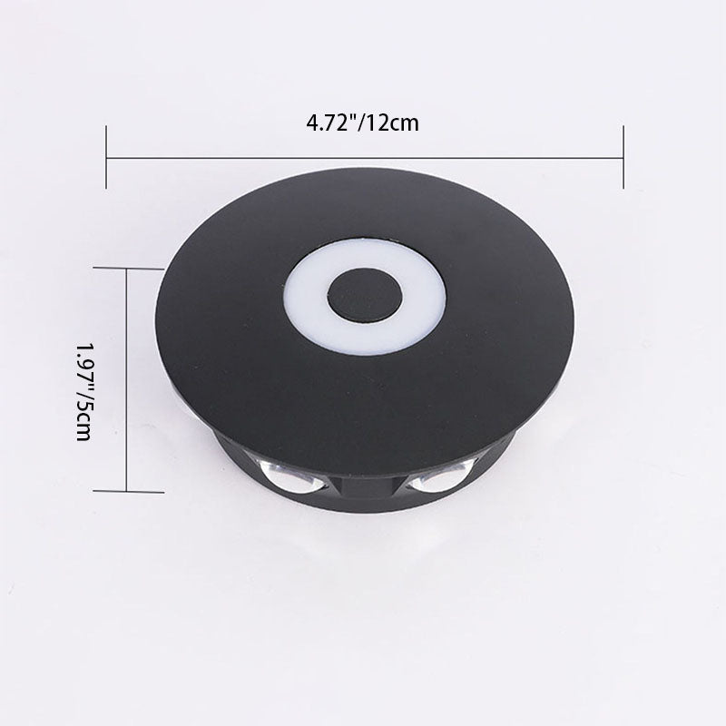 Contemporary Scandinavian Aluminum Round Shade LED Wall Sconce Lamp For Outdoor Patio | Bowlift