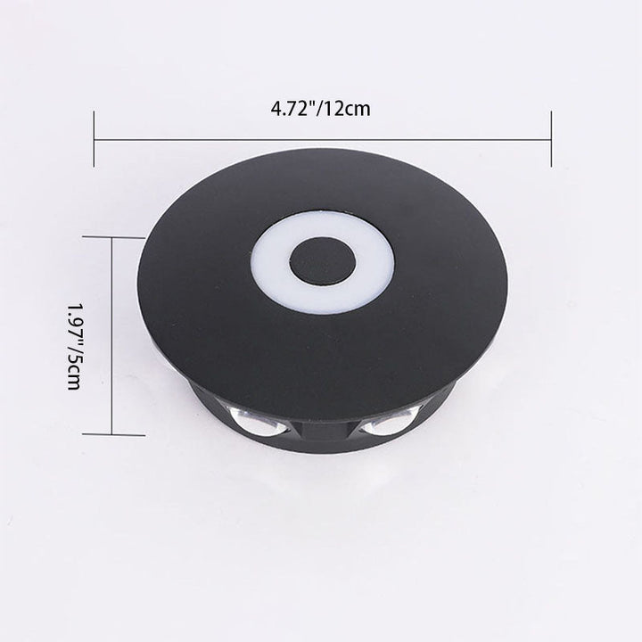 Contemporary Scandinavian Aluminum Round Shade LED Wall Sconce Lamp For Outdoor Patio | Bowlift