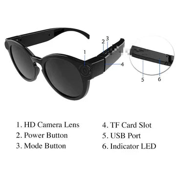 BowLift | Bicycling Glasses WiFi Mini Camera HD 1080P DVR Video Audio Recorder