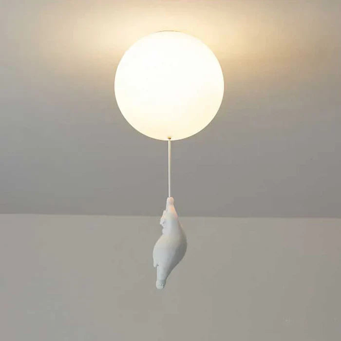 BowLift | CloudBear Kids Ceiling Light – Bear & Balloon LED Pendant Lamp for Nursery and Bedroom Decor