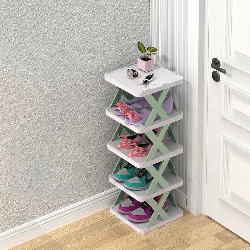 BowLift | Foldable Multi-Layer Shoe Rack, Shoe Storage Organizer