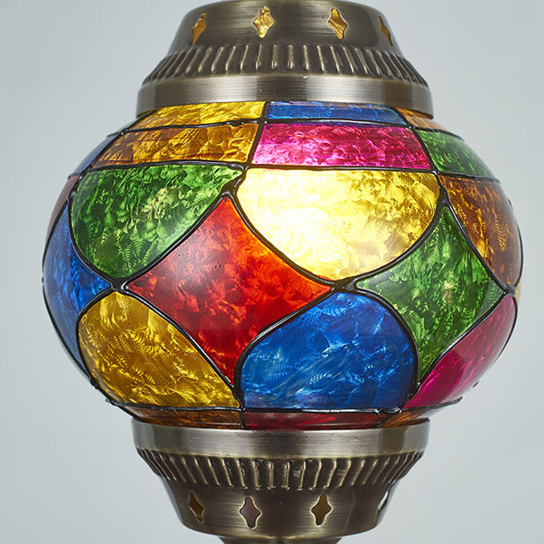 BowLift | Traditional Tiffany romantic oval iron enameled 1-light table lamp for the bedroom