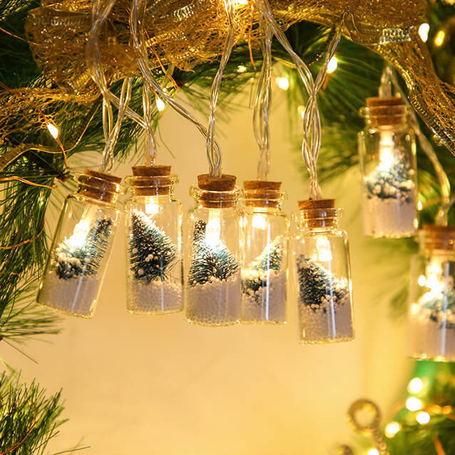 BowLift | Christmas LED Wishing Bottle Tree Snow Battery Box Decorative String Light