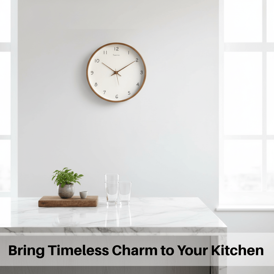 BowLift | Analog Wood Wall Clock with Silent Movement