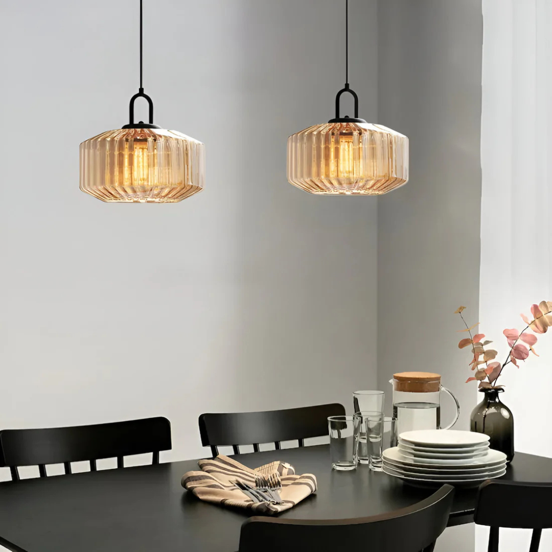 BowLift | Retro Colored Glass Pendant Lamp