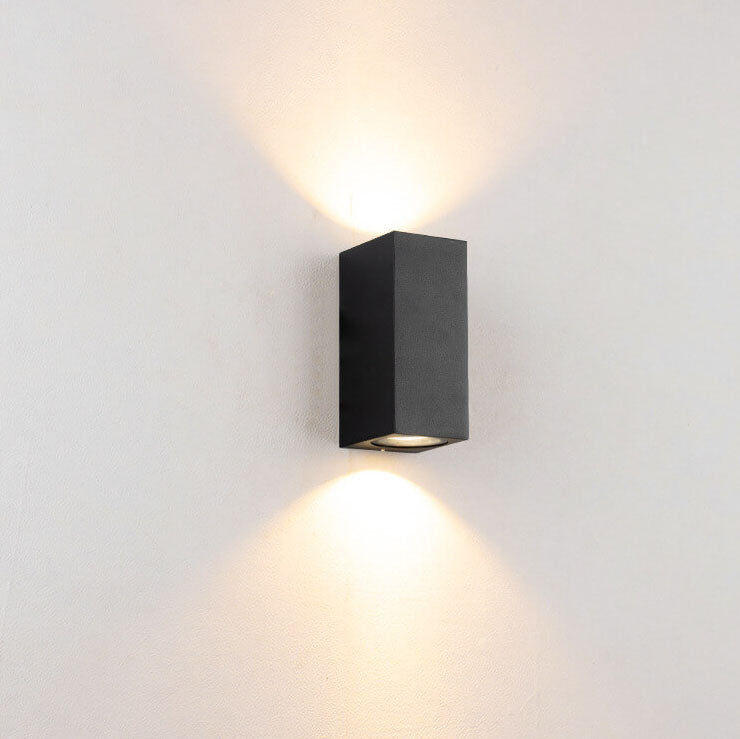 Modern Simple Outdoor Waterproof Aluminum Glass Cylinder 2-Light Wall Sconce Lamp | Bowlift