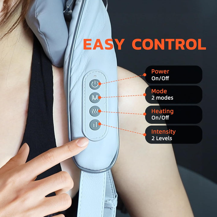 BowLift | Heated Massage Chair with Back & Neck Cushion – Shiatsu Massage for Total Comfort