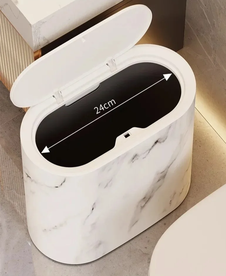 Nordic Marble Design Trash Can Bowlift