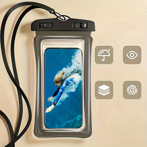 BowLift | Waterproof Phone Case with Neck Strap for Beach and Travel – Durable PVC Smartphone Case for 20-32 cm Devices