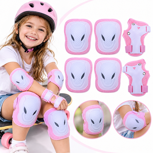 Complete Skate Protection Pad Set with Breathable Mesh and EVA Shock-Absorbing Shell Bowlift