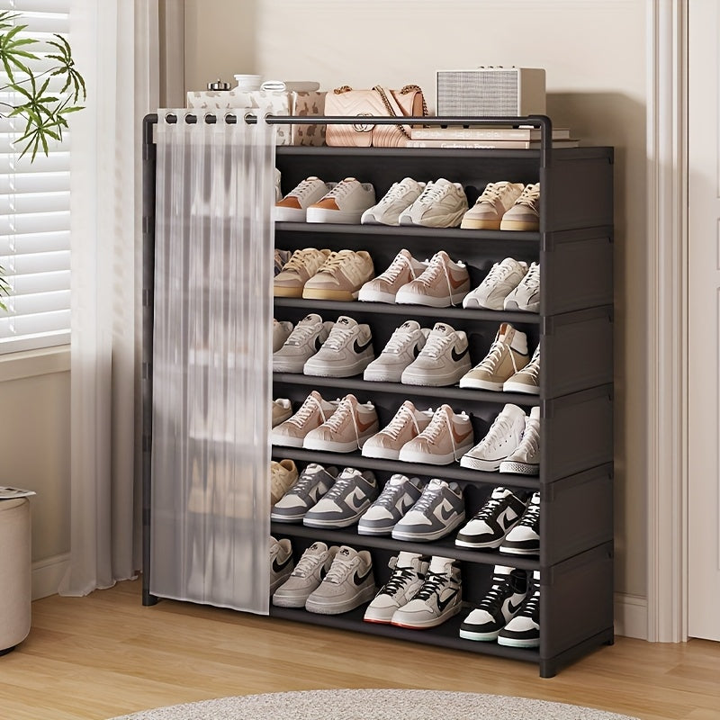 Foldable shoe rack with dust protection 4–7 levels | Bowlift