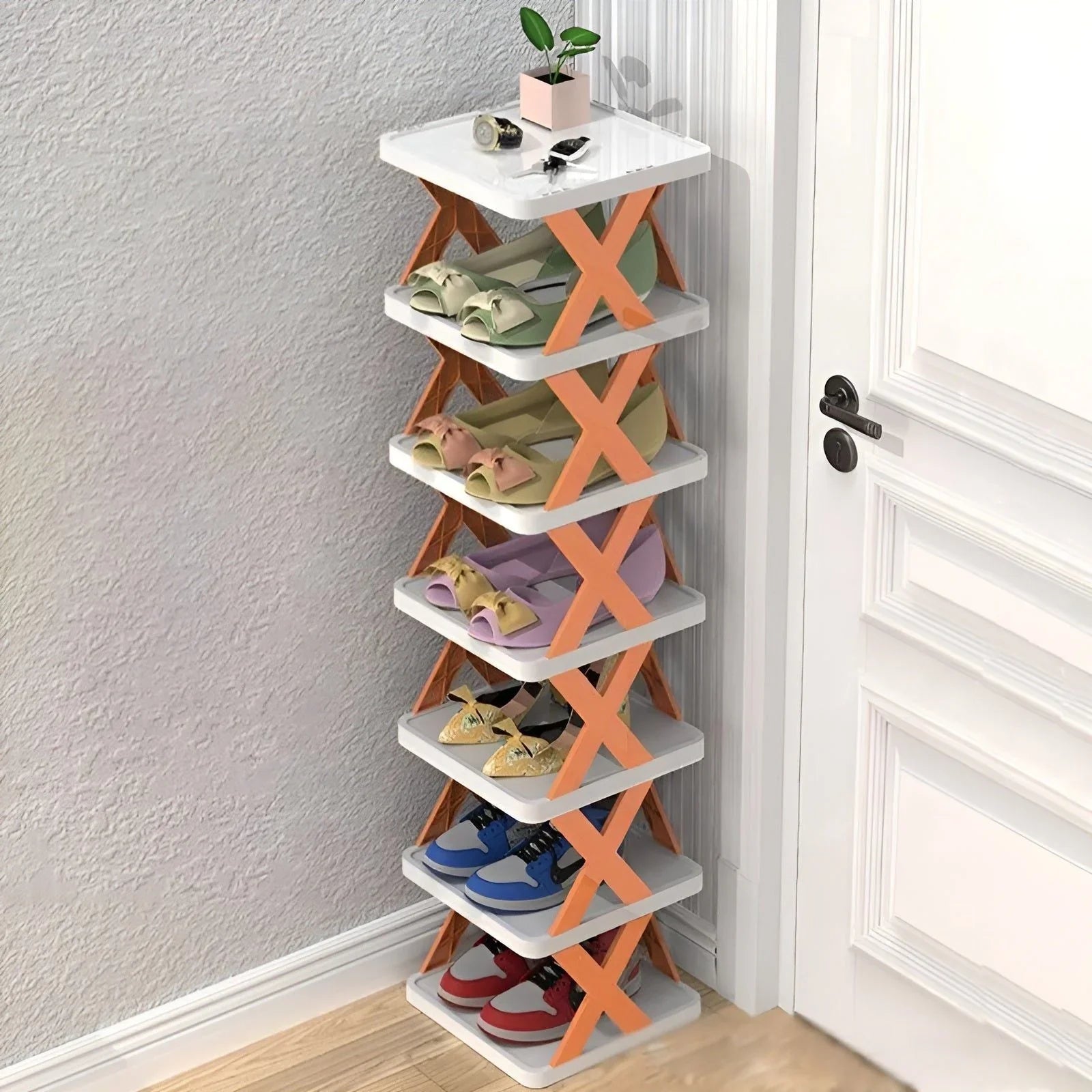 BowLift | Multifunctional and Foldable Shoe Rack for Space-Saving Storage