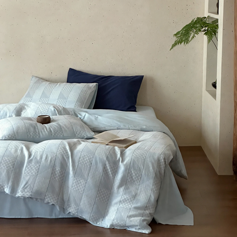 Cotton bedding set, double gauze with jacquard pattern