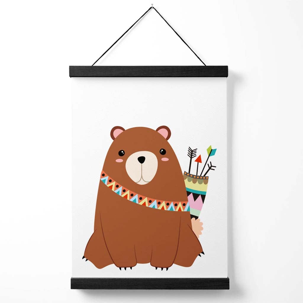 Bears Tribal Animal Poster with Hanger | Bowlift