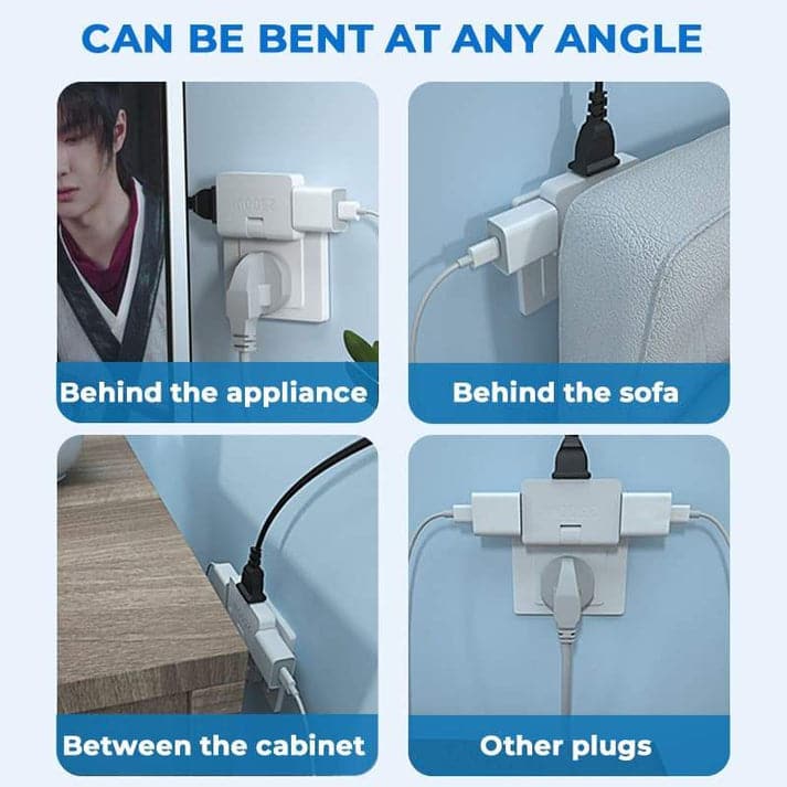 BowLift | 180° swiveling 3-way socket (EU plug)