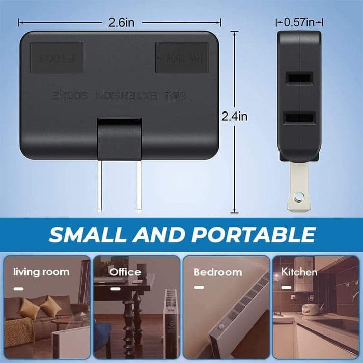 BowLift | 180° swiveling 3-way socket (EU plug)