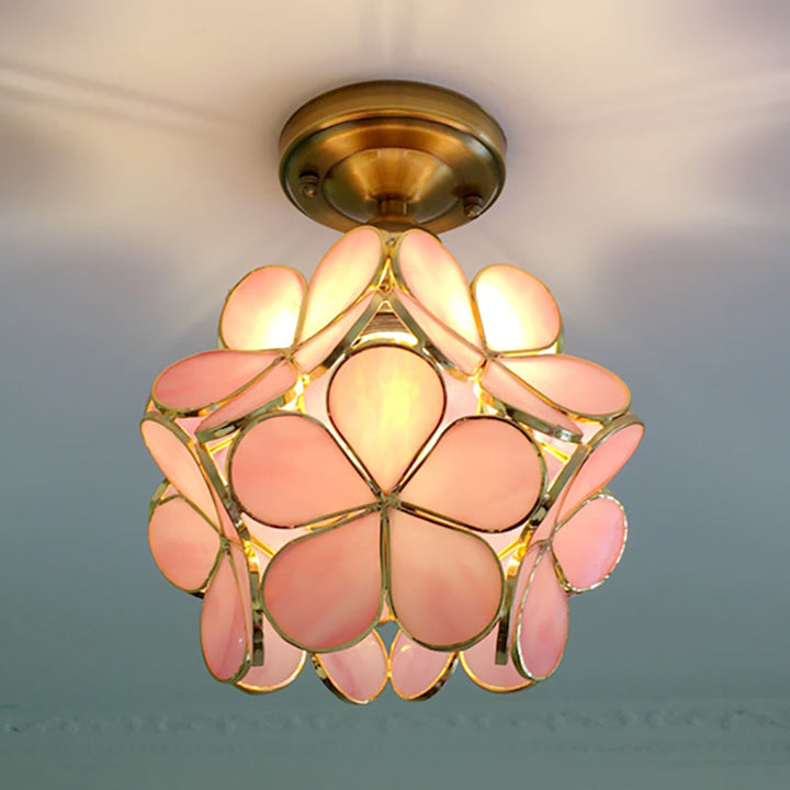 BowLift | FloralGlow Retro Ceiling Light - Retro Tiffany Ceiling Light for a Enchanting Interior