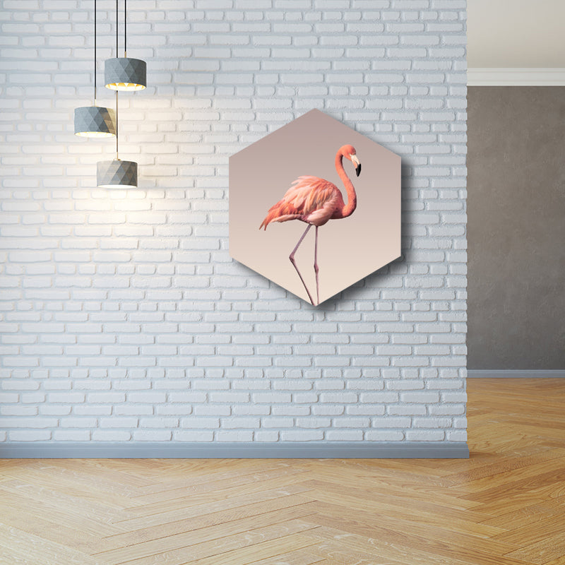BowLift | Flamingo Canvas Print Home Interior Photography Tropical Animal Wall Art in Pink, Layered