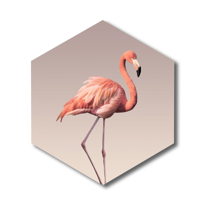 BowLift | Flamingo Canvas Print Home Interior Photography Tropical Animal Wall Art in Pink, Layered