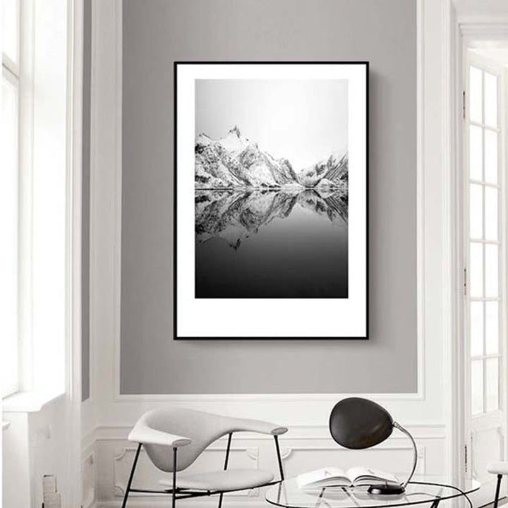 BowLift | Tropical Rocky Bay Seascape Canvas Print Dark Color Texture Wall Art for the Living Room