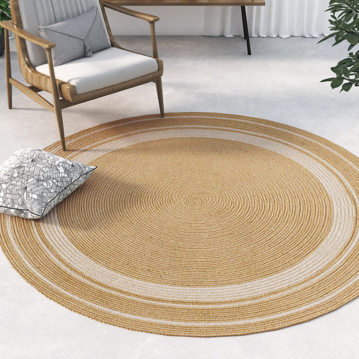 BowLift | Rustic Solid Color Rug Brown Sisal Carpet Non-Slip Back Washable Pet-Friendly Area Rug for Home