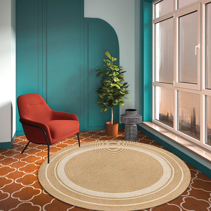 BowLift | Rustic Solid Color Rug Brown Sisal Carpet Non-Slip Back Washable Pet-Friendly Area Rug for Home