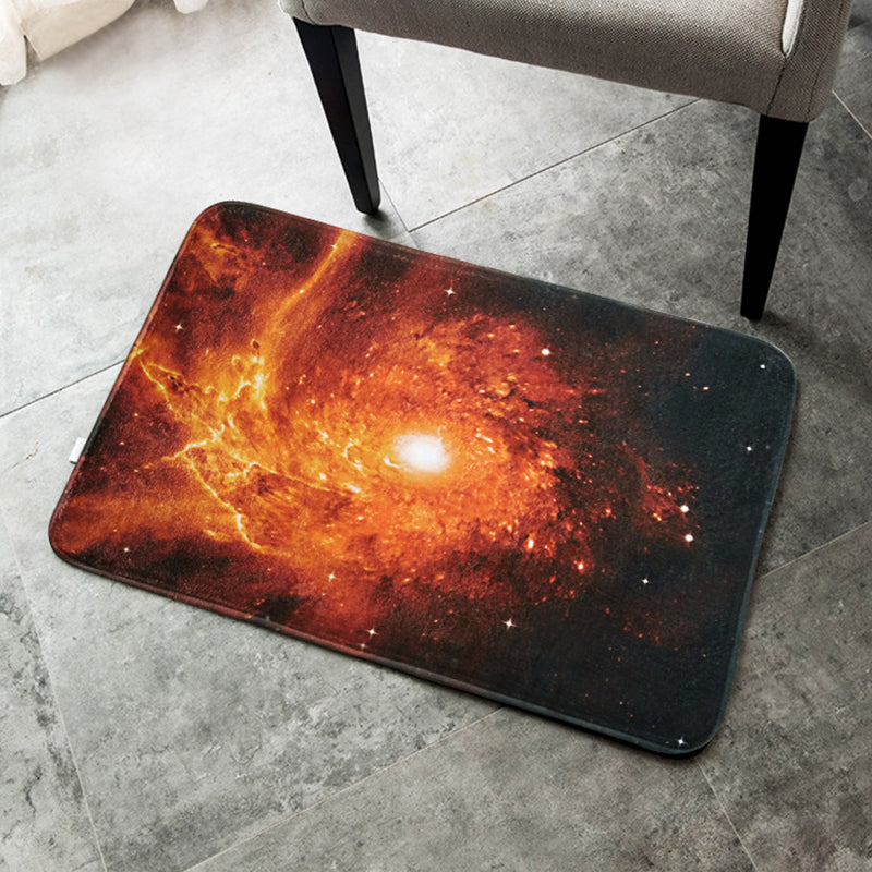 BowLift | Creative Blue Contemporary Carpet Polyester Galaxy Pattern Carpet Washable Pet-Friendly Anti-Slip Rug for Children's Room