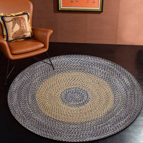 BowLift | Stylish Country Rug Gray Circle Pattern Rug Pet Friendly Non-Slip Washable Rug for Decoration