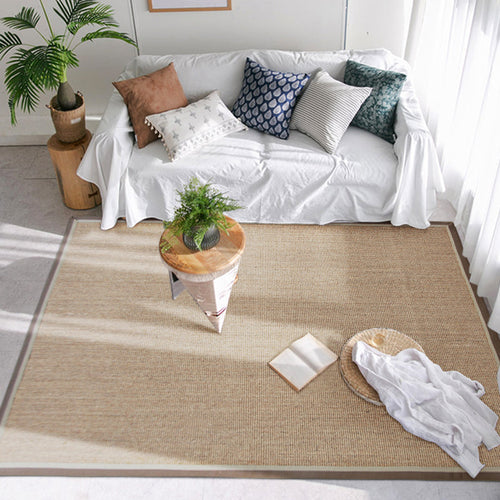 BowLift | Simple Rustic Carpet Brown Solid Carpet Washable Pet Friendly Non-Slip Back Rug for the Living Room