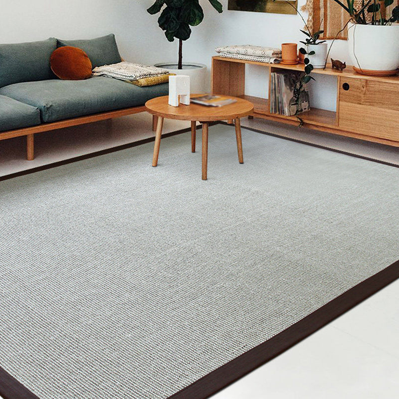 BowLift | Rural Solid Color Carpet Gray Jute Carpet Washable Pet Friendly Non-Slip Back Area Rug for Living Room