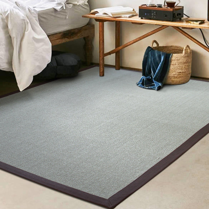 BowLift | Rural Solid Color Carpet Gray Jute Carpet Washable Pet Friendly Non-Slip Back Area Rug for Living Room