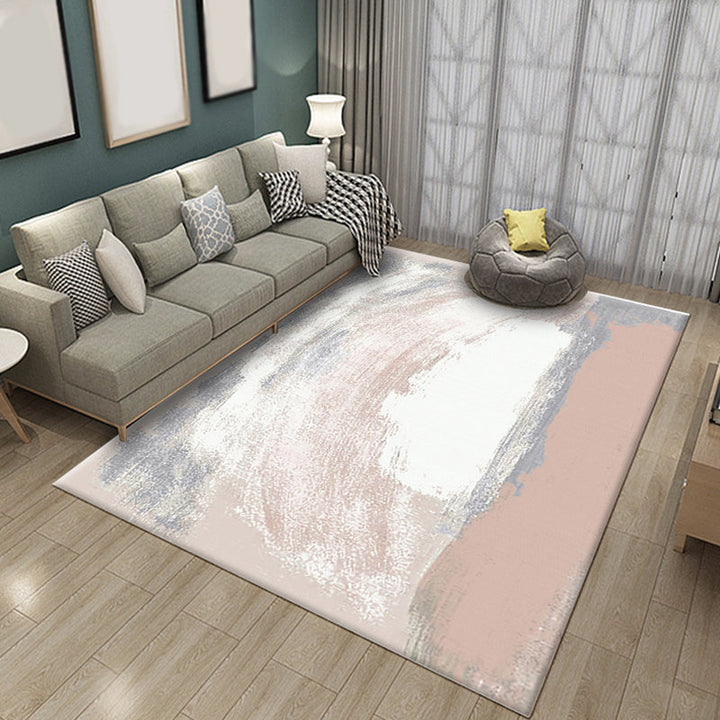 Simple Brushstroke Pattern Rug Modern Rug Polyester Washable Non-Slip Back Pet-Friendly Rug for the Living Room | Bowlift