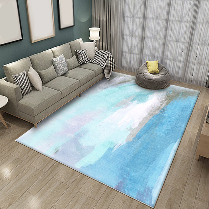Simple Brushstroke Pattern Rug Modern Rug Polyester Washable Non-Slip Back Pet-Friendly Rug for the Living Room | Bowlift