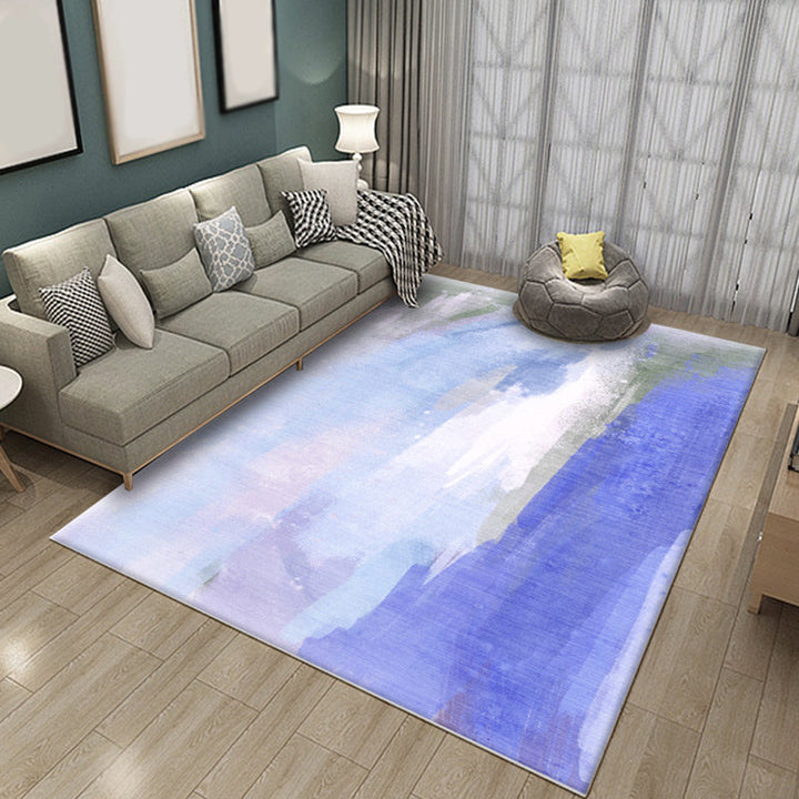 Funky Brush Stroke Pattern Rug Multicolor Modernism Rug Polyester Pet Friendly Washable Non-Slip Area Rug for the Bedroom | Bowlift