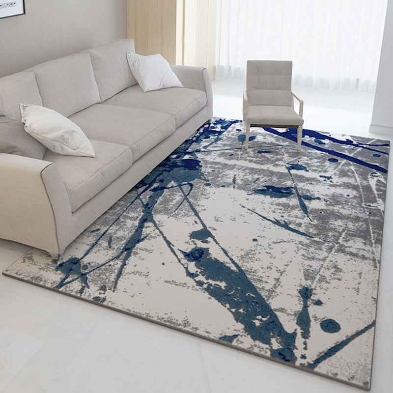 BowLift | Multicolor Abstract Carpet Polyester Industrial Carpet Pet Friendly Washable Non-Slip Rug for Living Room