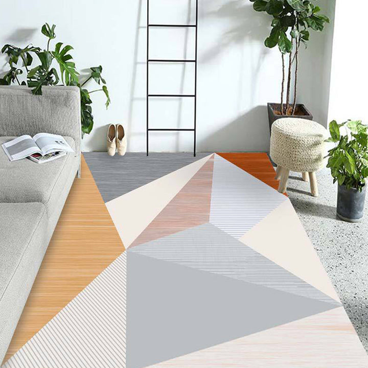 Multicolor Living Room Rug Contemporary Geometric Pattern Rug Polyester Washable Non-Slip Backing Pet-Friendly Rug | Bowlift