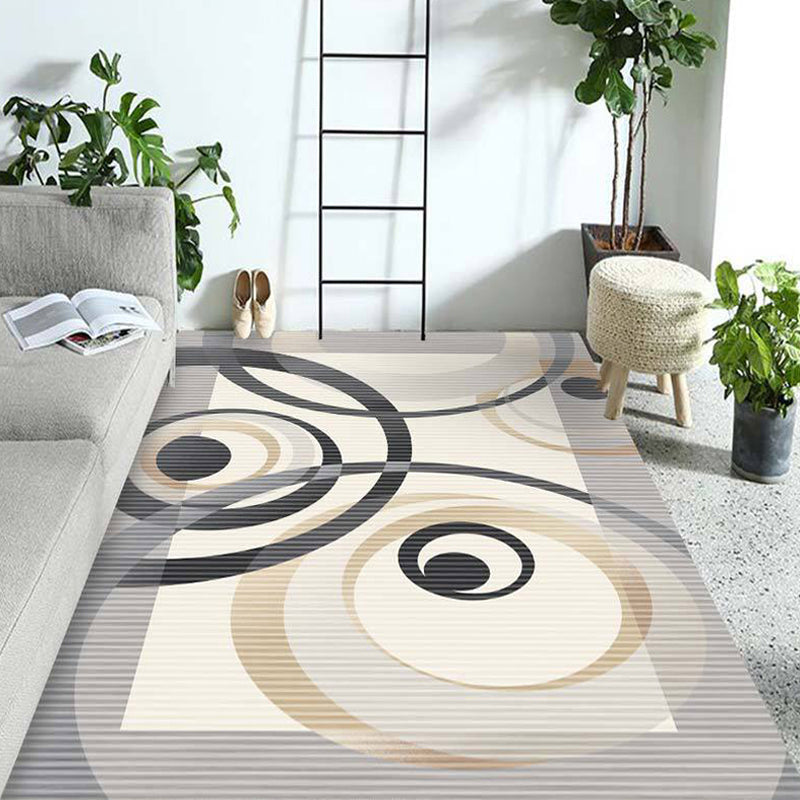 Multicolor Living Room Rug Contemporary Geometric Pattern Rug Polyester Washable Non-Slip Backing Pet-Friendly Rug | Bowlift