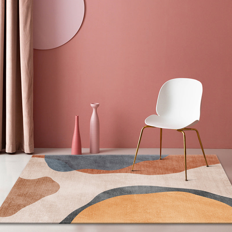 BowLift | Multicolour Bedroom Rug Contemporary Color Block Rug Polyester Washable Non-slip Underlay Pet Friendly Rug