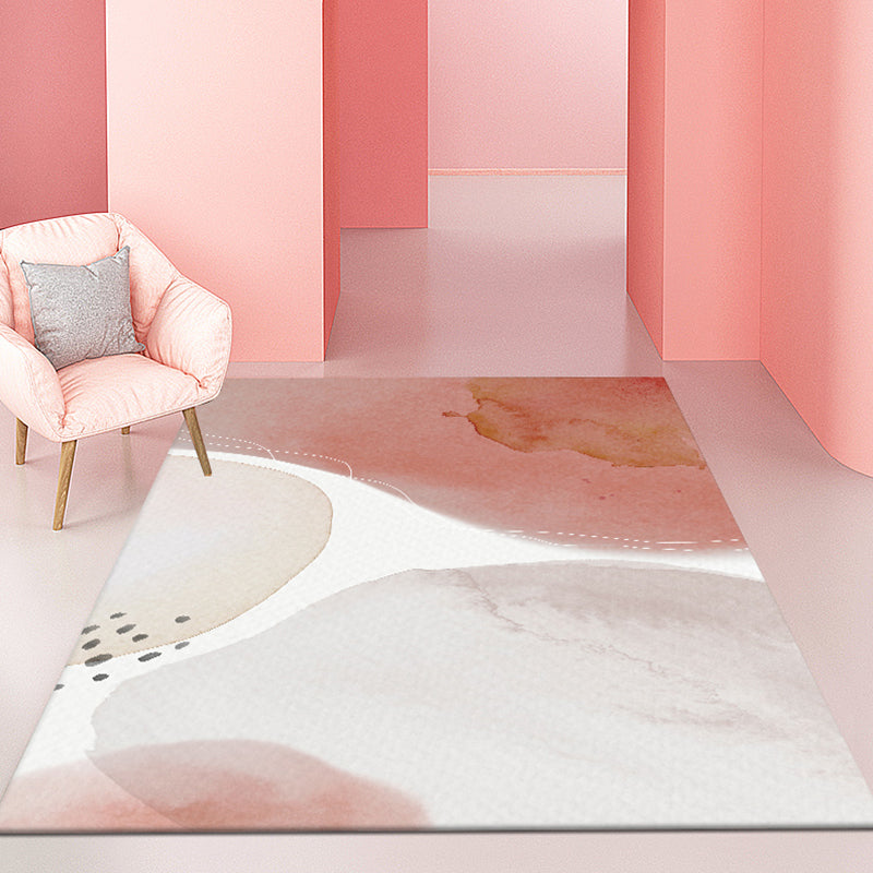 BowLift | Multicolour Bedroom Rug Contemporary Color Block Rug Polyester Washable Non-slip Underlay Pet Friendly Rug