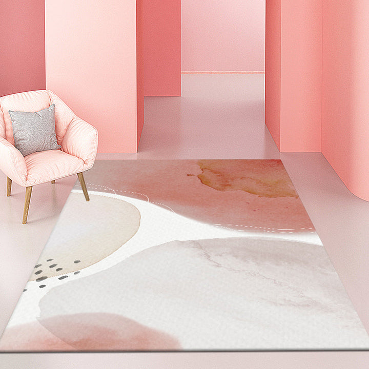 BowLift | Multicolour Bedroom Rug Contemporary Color Block Rug Polyester Washable Non-slip Underlay Pet Friendly Rug