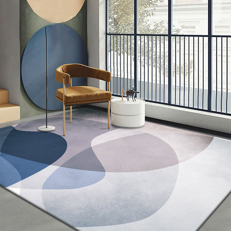 BowLift | Multicolour Bedroom Rug Contemporary Color Block Rug Polyester Washable Non-slip Underlay Pet Friendly Rug