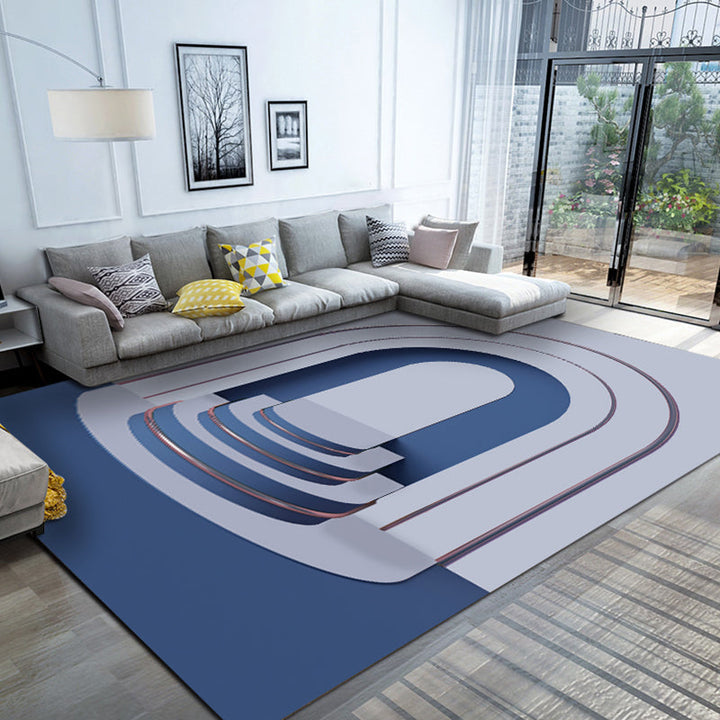 BowLift | Multicolour Bedroom Rug Contemporary Color Block Rug Polyester Washable Non-slip Underlay Pet Friendly Rug