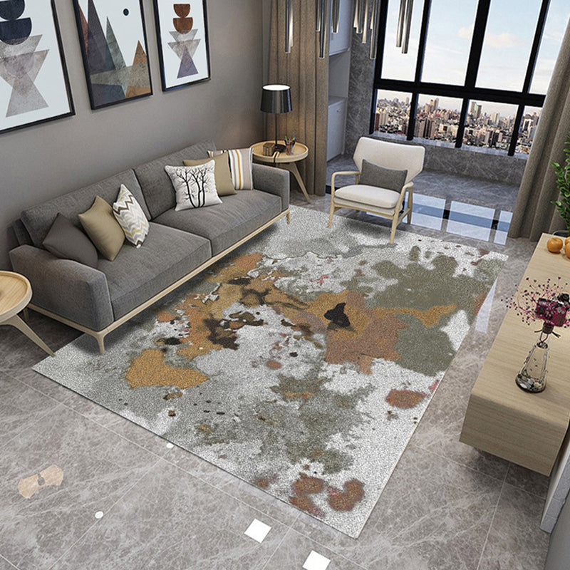 BowLift | Multicolor Bedroom Carpet Industrial Abstract Rug Polyester Washable Non-Slip Backing Pet-Friendly Rug
