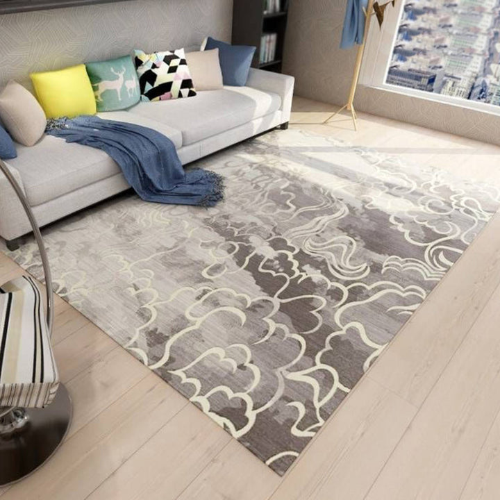 BowLift | Multicolor Bedroom Carpet Industrial Abstract Rug Polyester Washable Non-Slip Backing Pet-Friendly Rug