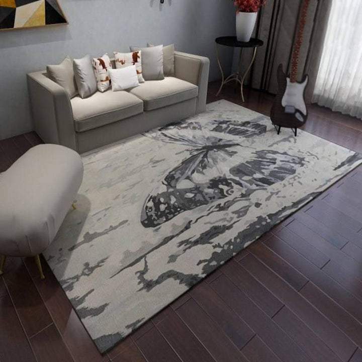 BowLift | Multicolor Bedroom Carpet Industrial Abstract Rug Polyester Washable Non-Slip Backing Pet-Friendly Rug